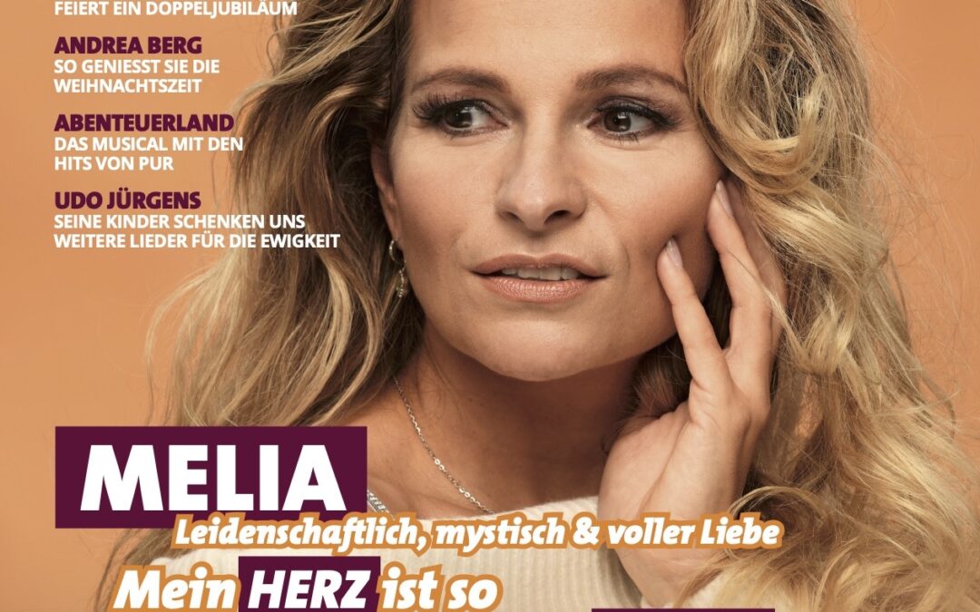 Melia auf dem Titel des Magazins „hossa!“